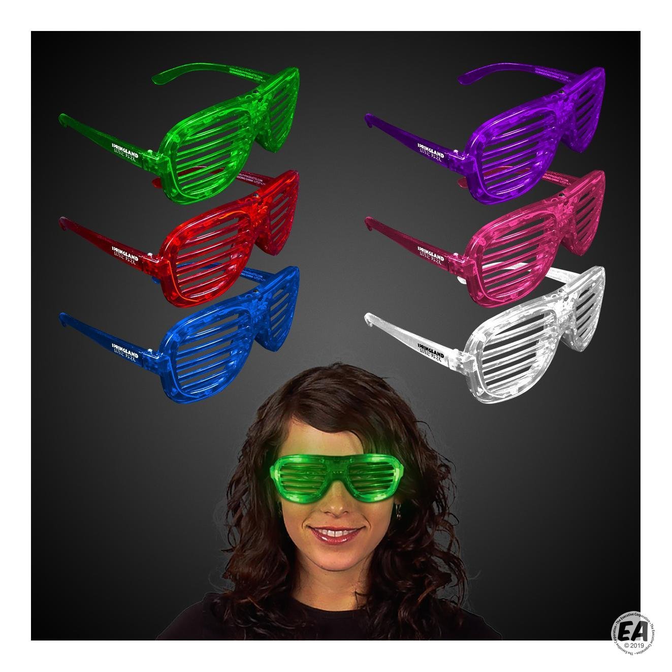 Light-Up LED Slotted Glasses
