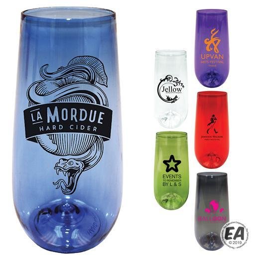 10 oz. Plastic Stemless Champagne Flute