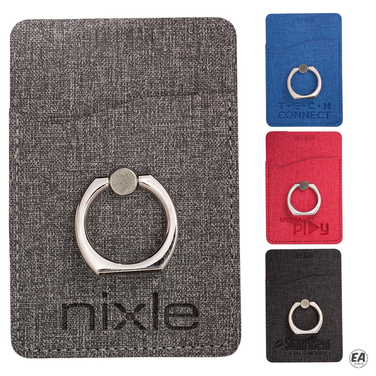 Leeman RFID Phone Pocket with Metal Ring Phone Stand
