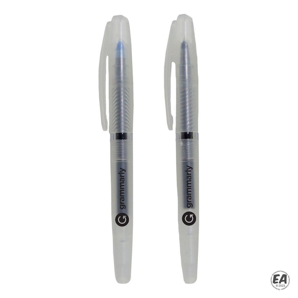 Plastic Gel Pen with Frosted Transparent Barrel