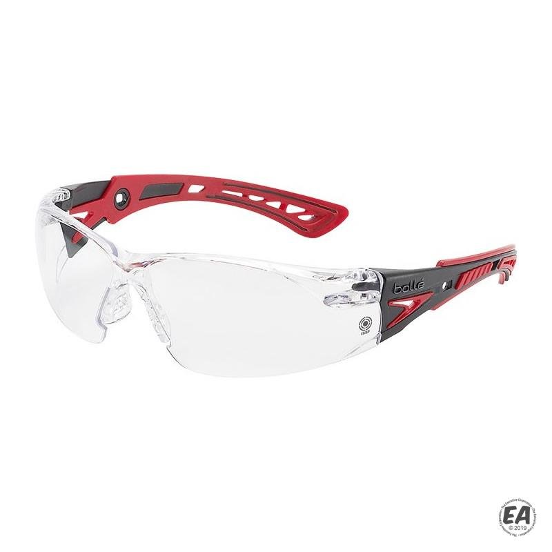 Bolle Rush Plus Temple Red with Clear Lens