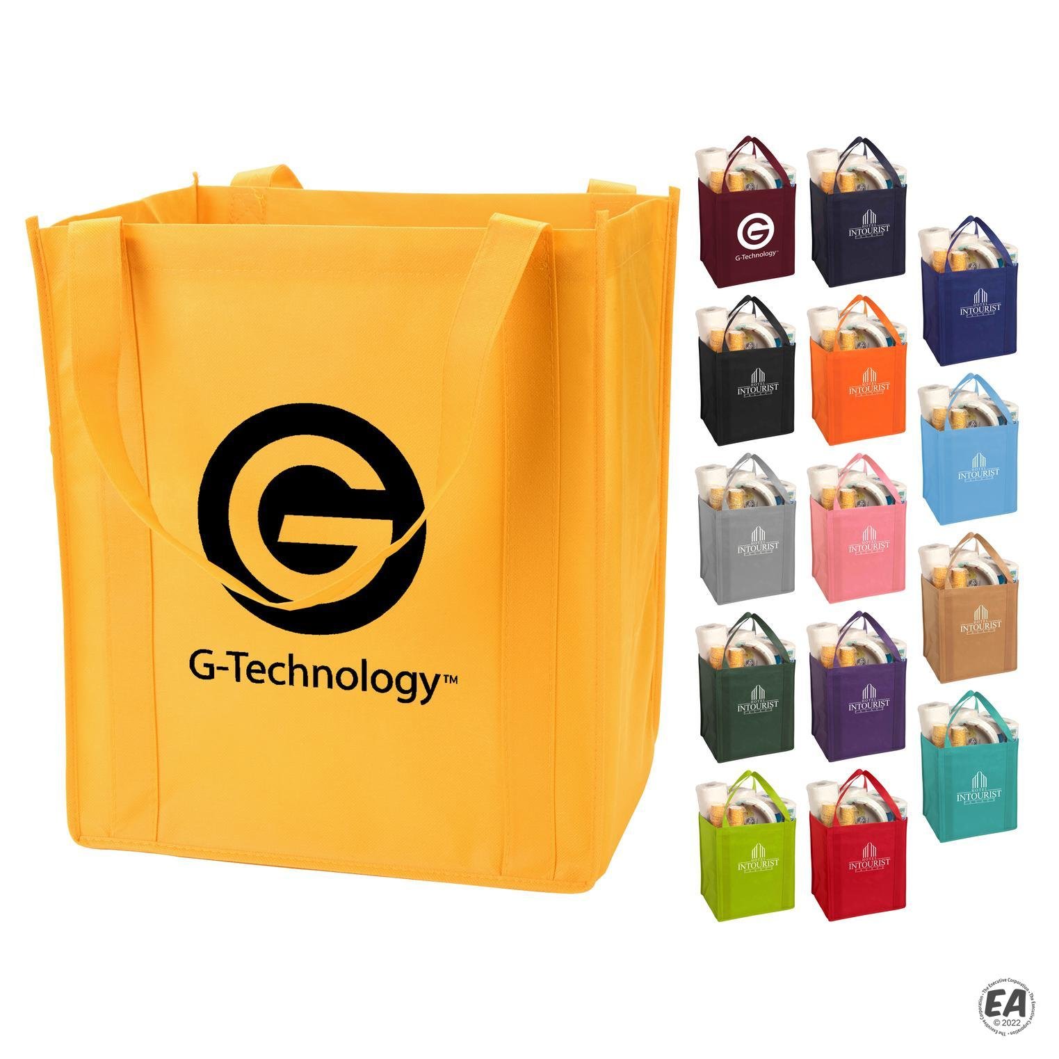 Large Gusset 15x13x10 Non-Woven Polypropylene Grocery Tote