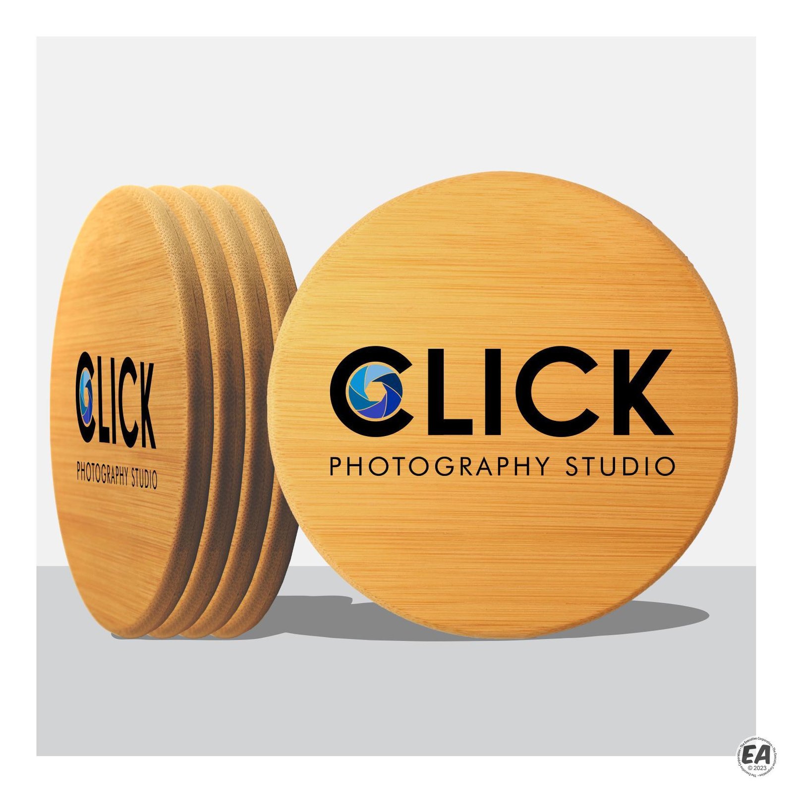 Round Bamboo Coasters (4-Pack)