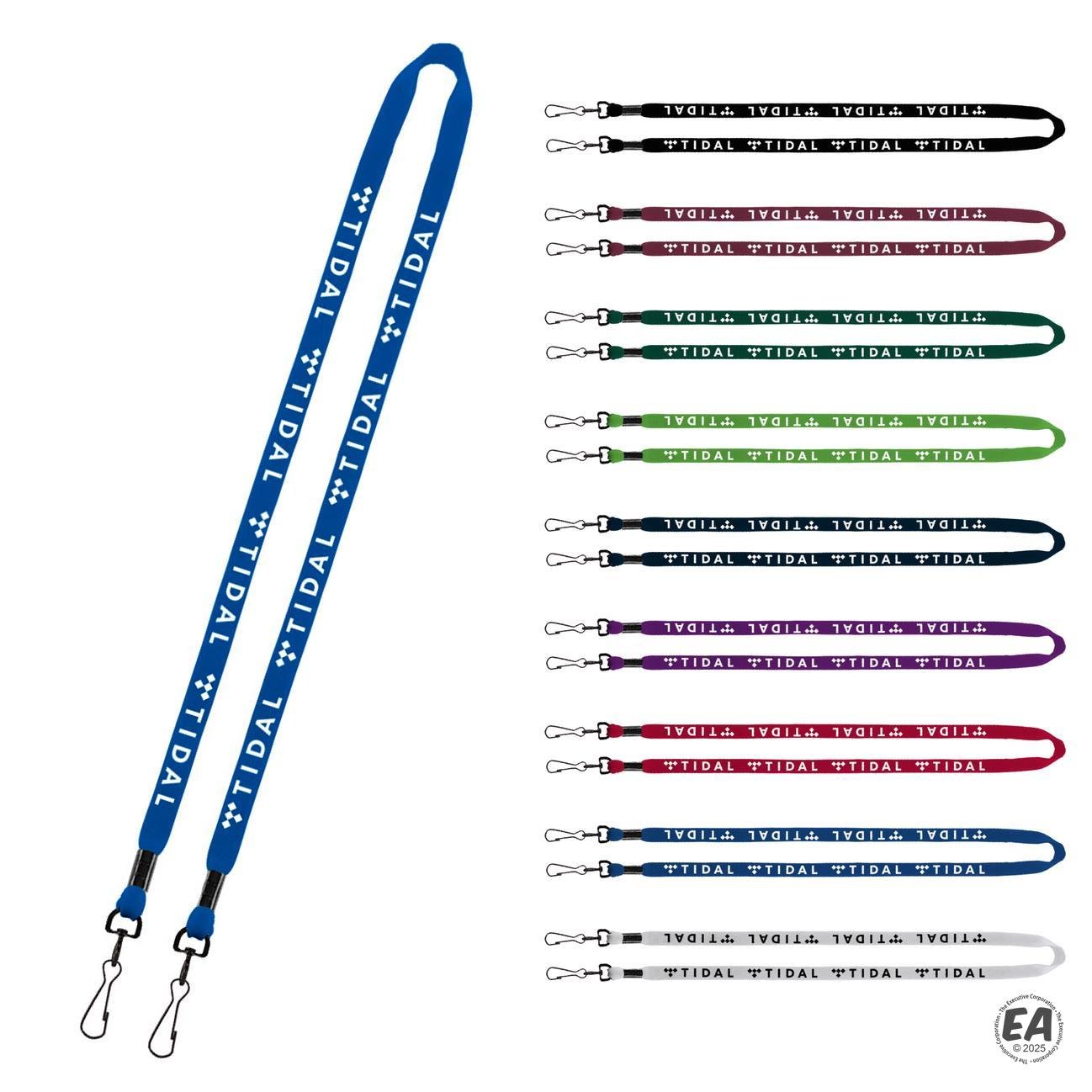 1/2" Cotton Double Swivel Hook Lanyard