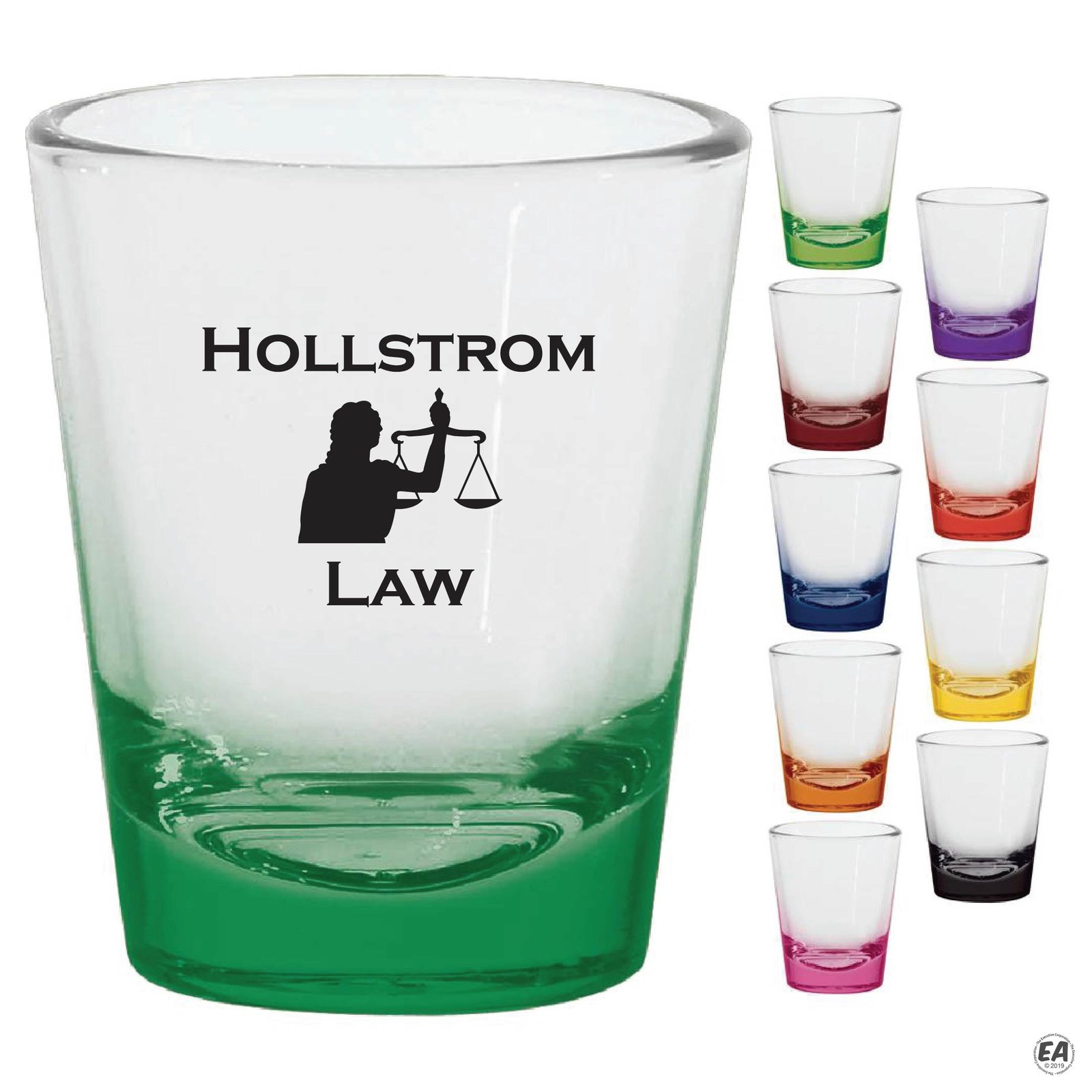1.75 oz. Tapered Shot Glass with Bottom Spray