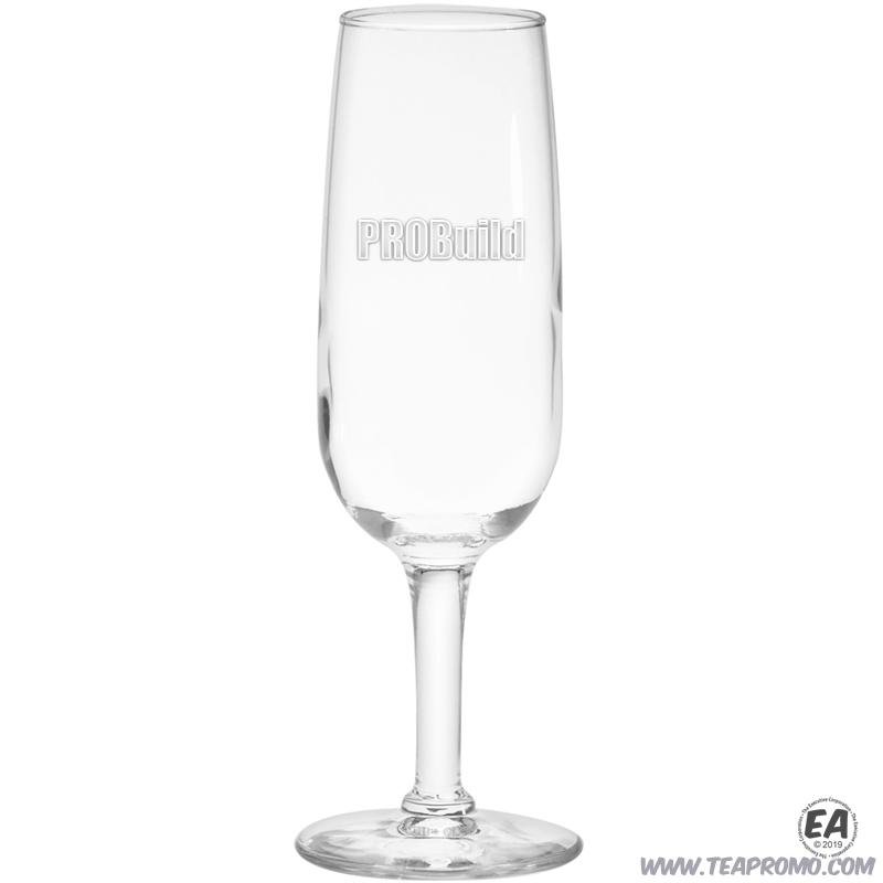 6.5 oz. Flute Champagne Glass with Deep Etching