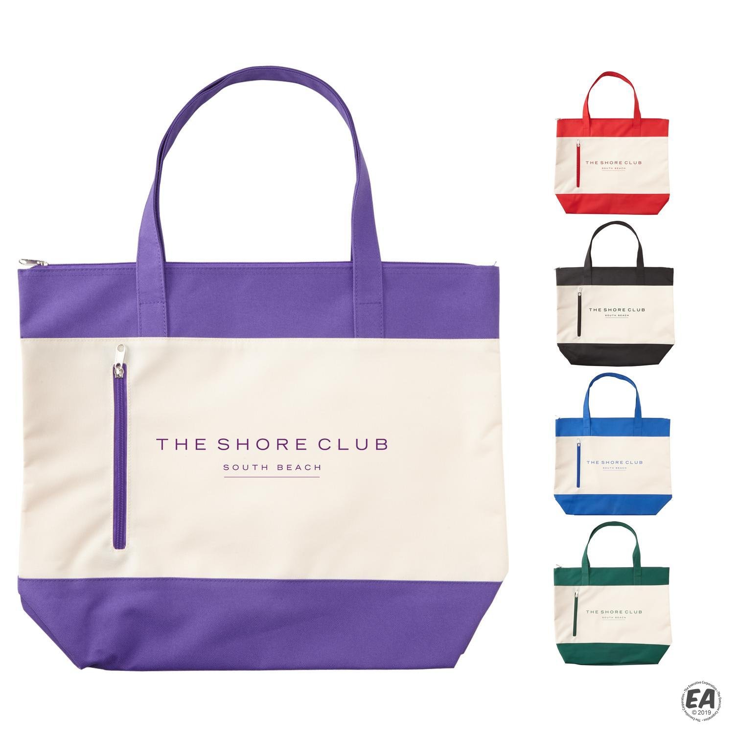 Shoreline Polyester Tote Bag 19x16x5.5