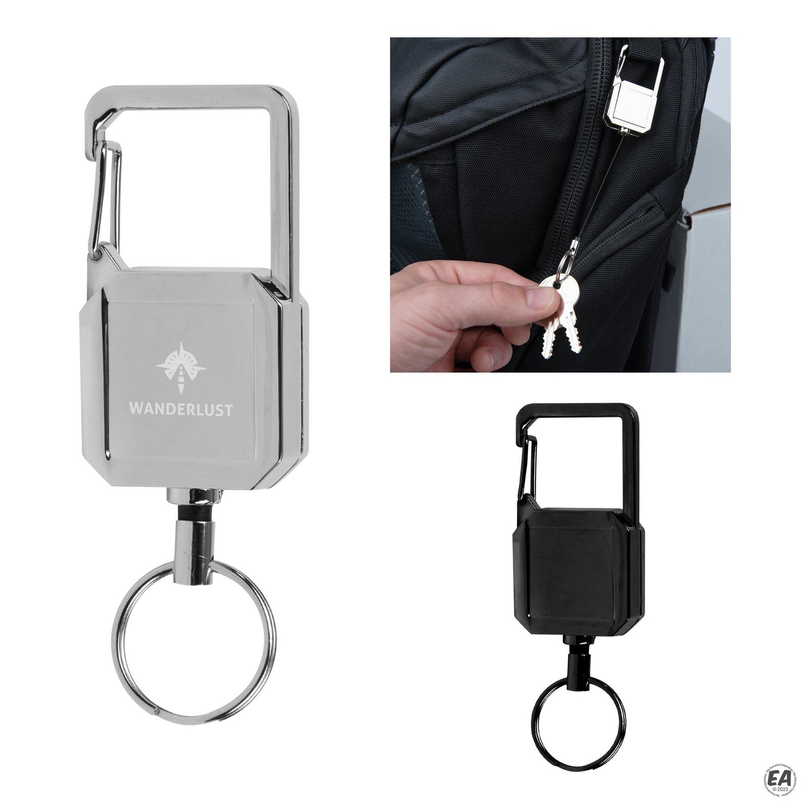 Carabiner Retractable Keychain