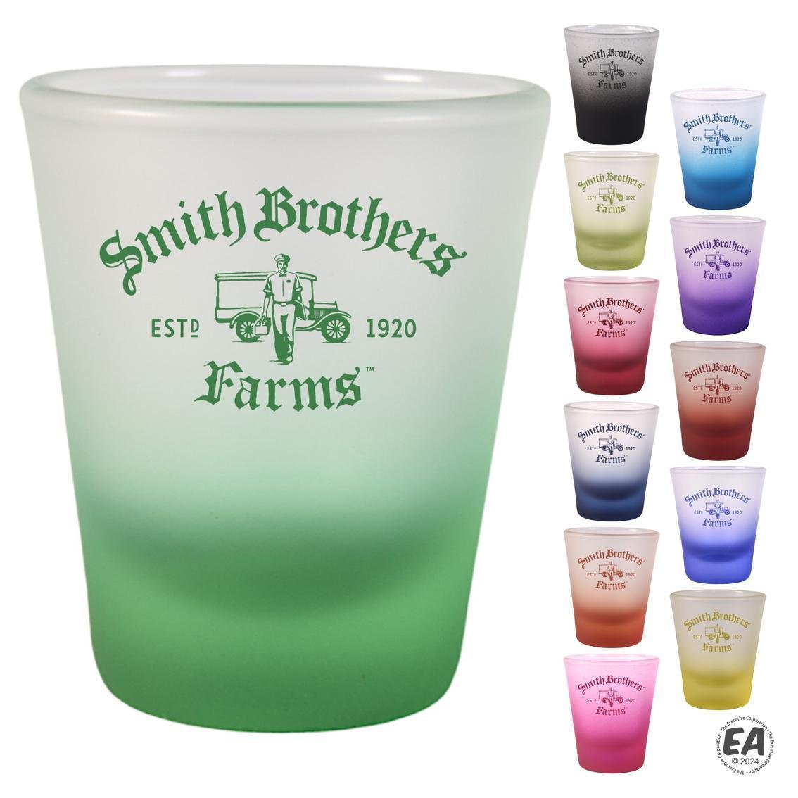 1.75 oz. Tapered Shot Glass with Frosty Blend Spray