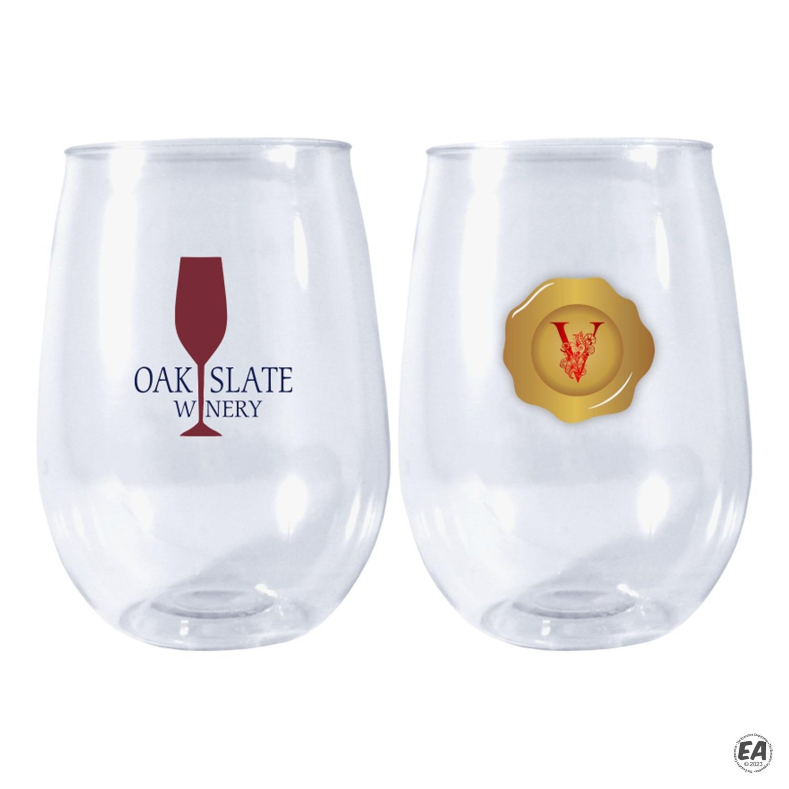 Stemless Portable Plastic 16 oz Wine Glass
