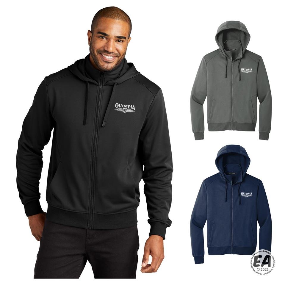 Port Authority F814 Smooth Fleece Hooded Jacket