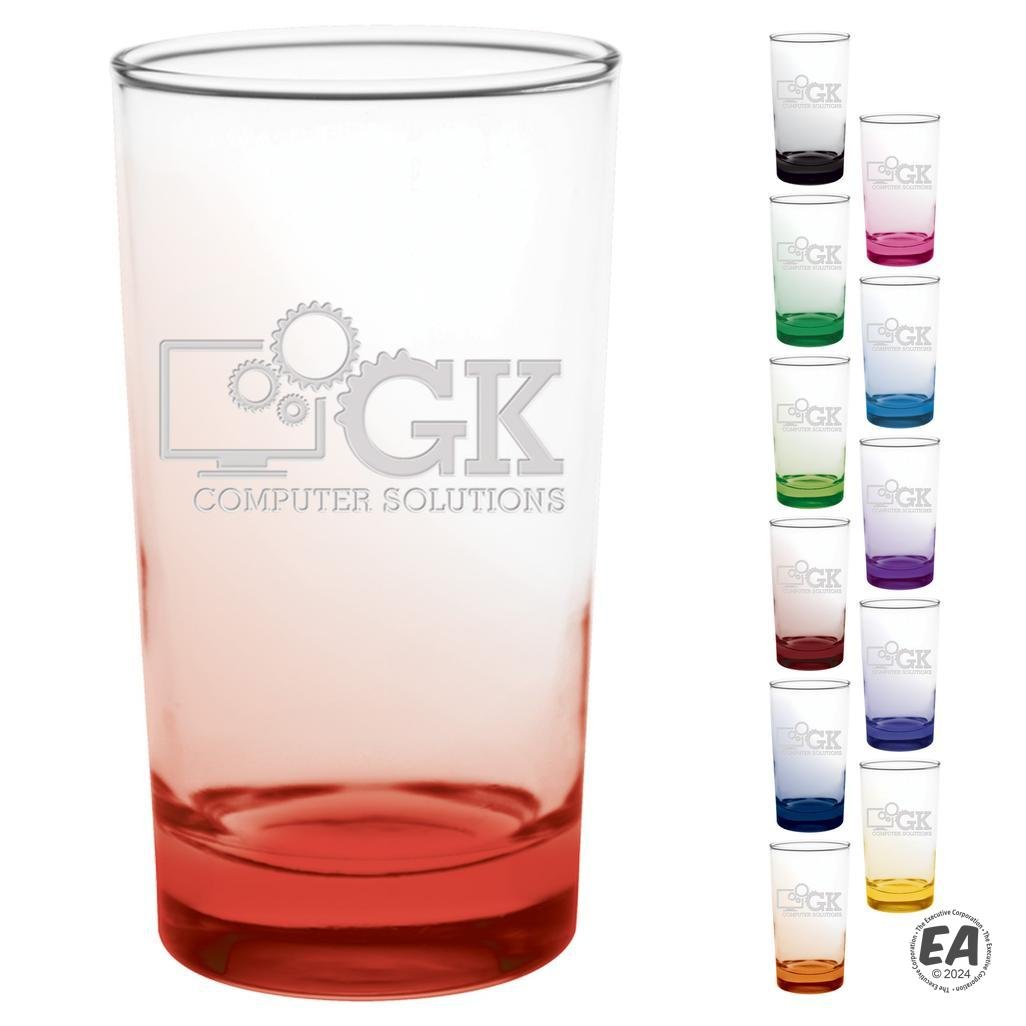 7 oz. Side Water Glass - Deep Etched with Bottom Spray