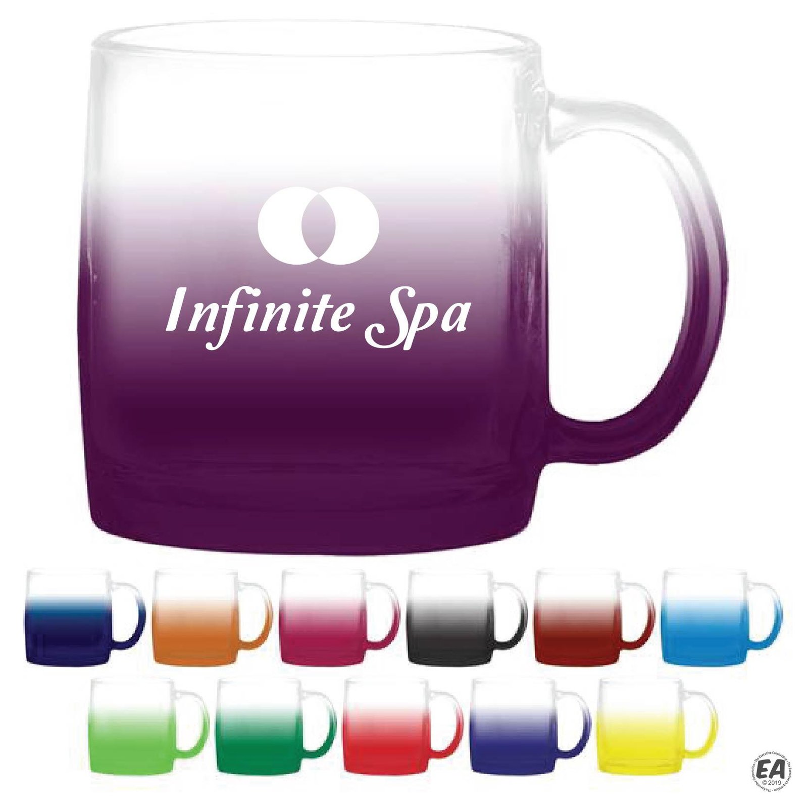 13 oz. Nordic Glass Coffee Mug with Frosty Blend Spray