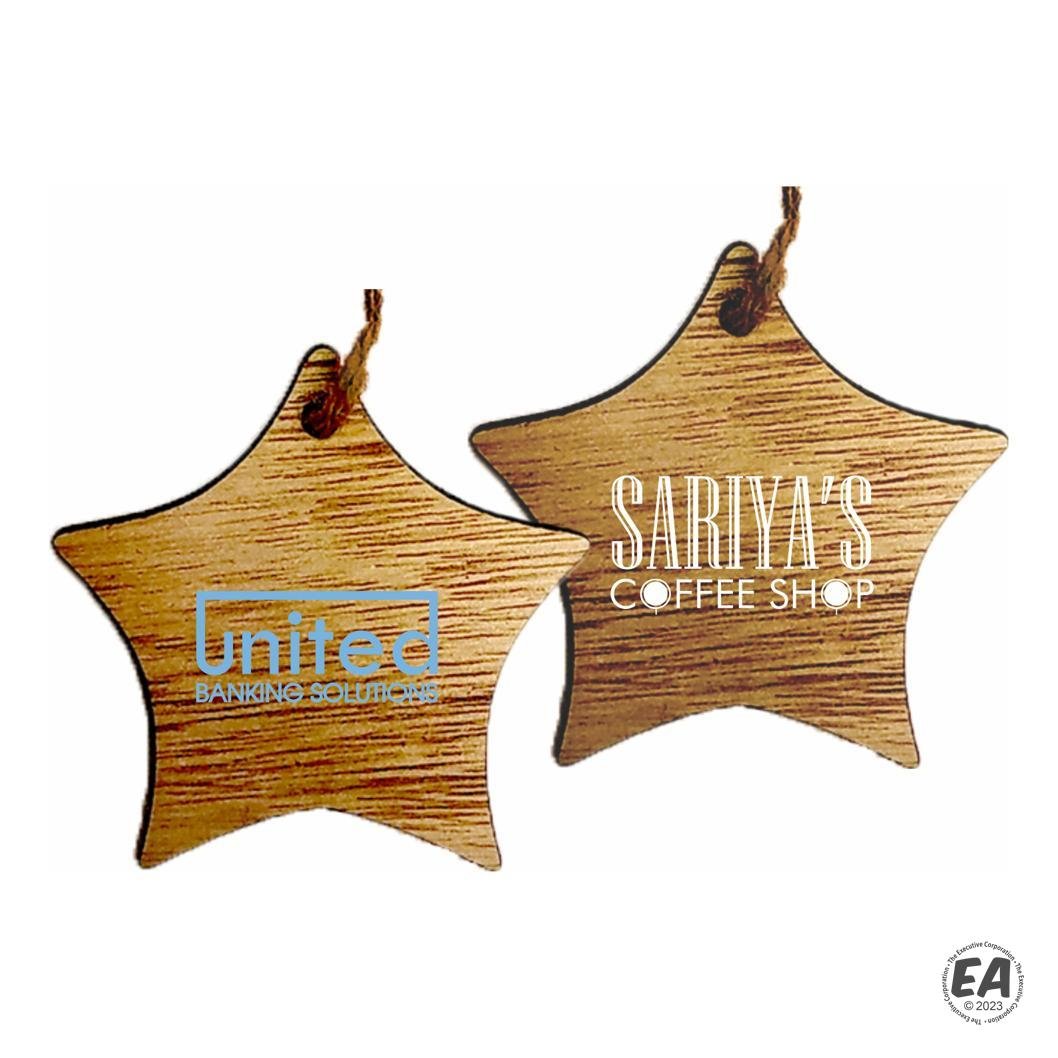 3" Wood Ornament - Star