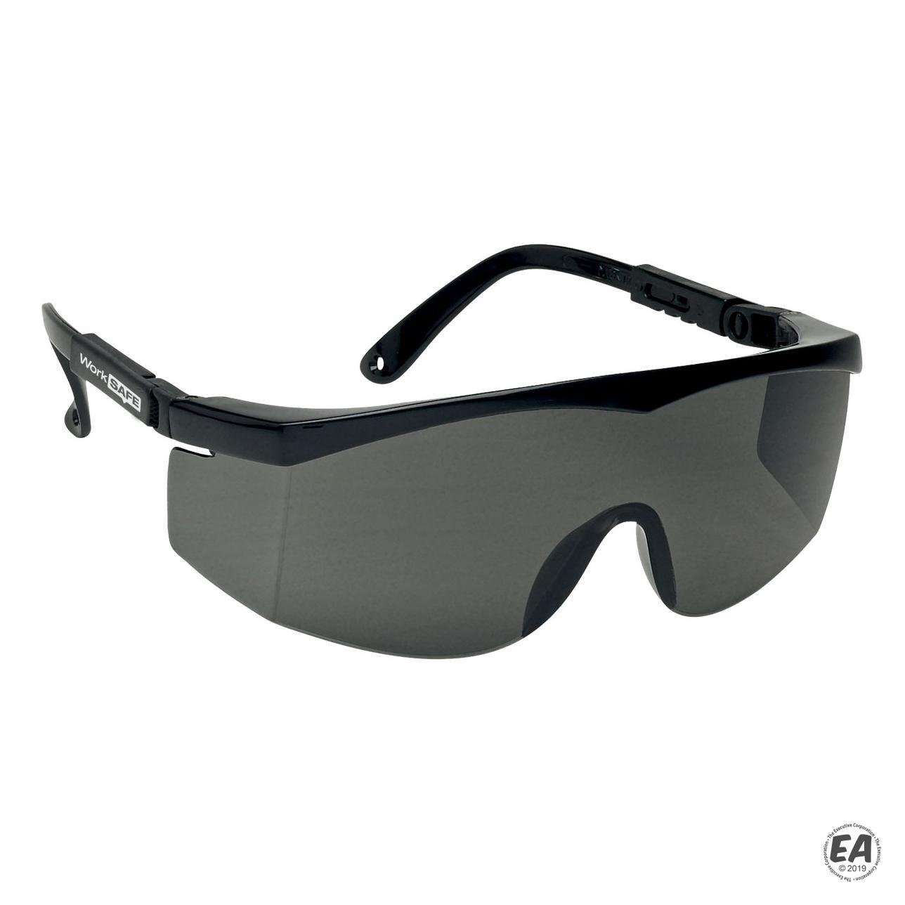INOX Large Single-Lens GS-1730 Grey Safety Sun Glasses with Ratchet Temples