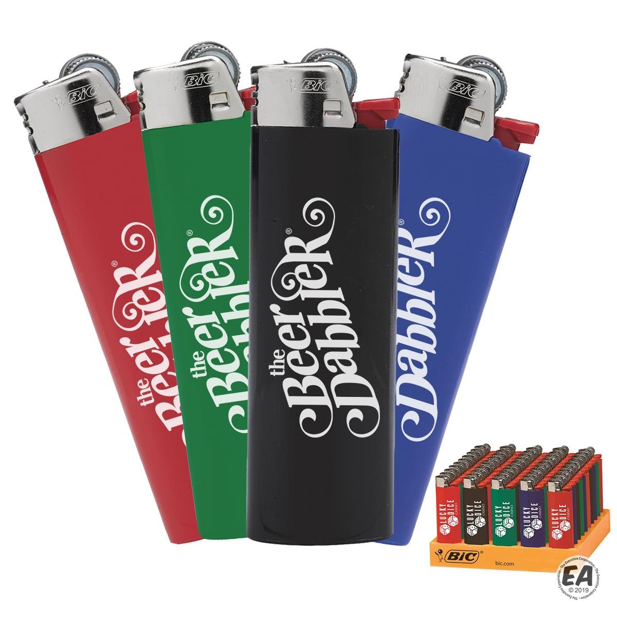 BIC J26 Lighters Dark Color Assortment