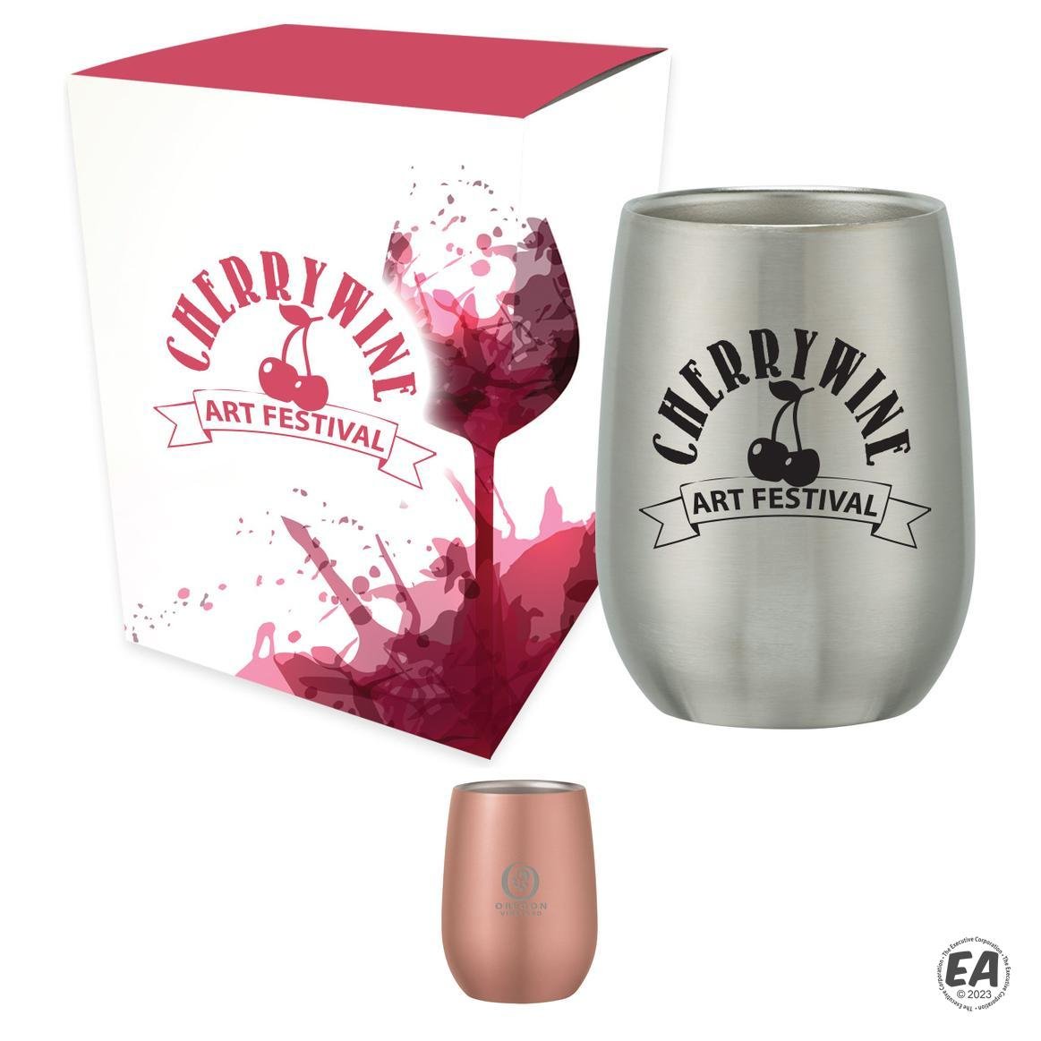 Stemless Wine Glass with Custom Box