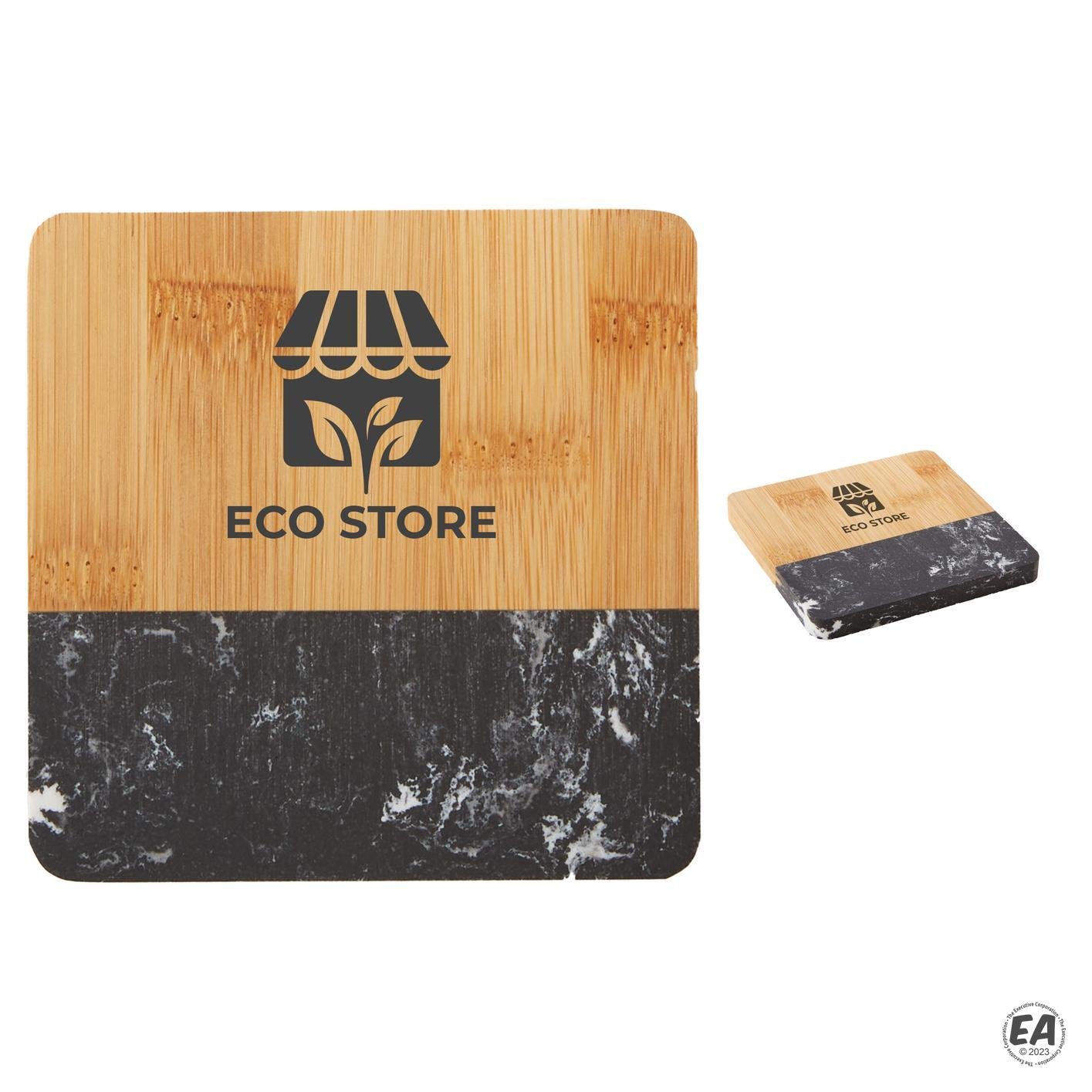 Bamboo & Marble Coaster