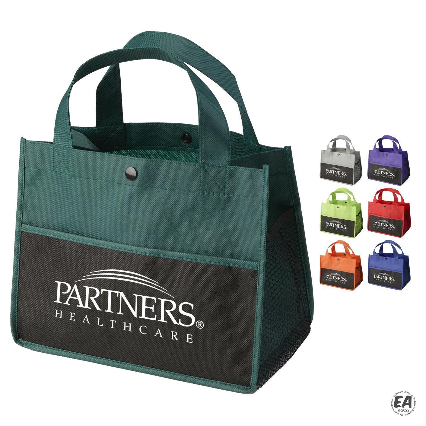 Mini Snap Non-Woven Lunch Tote Bag 11x8.5x6