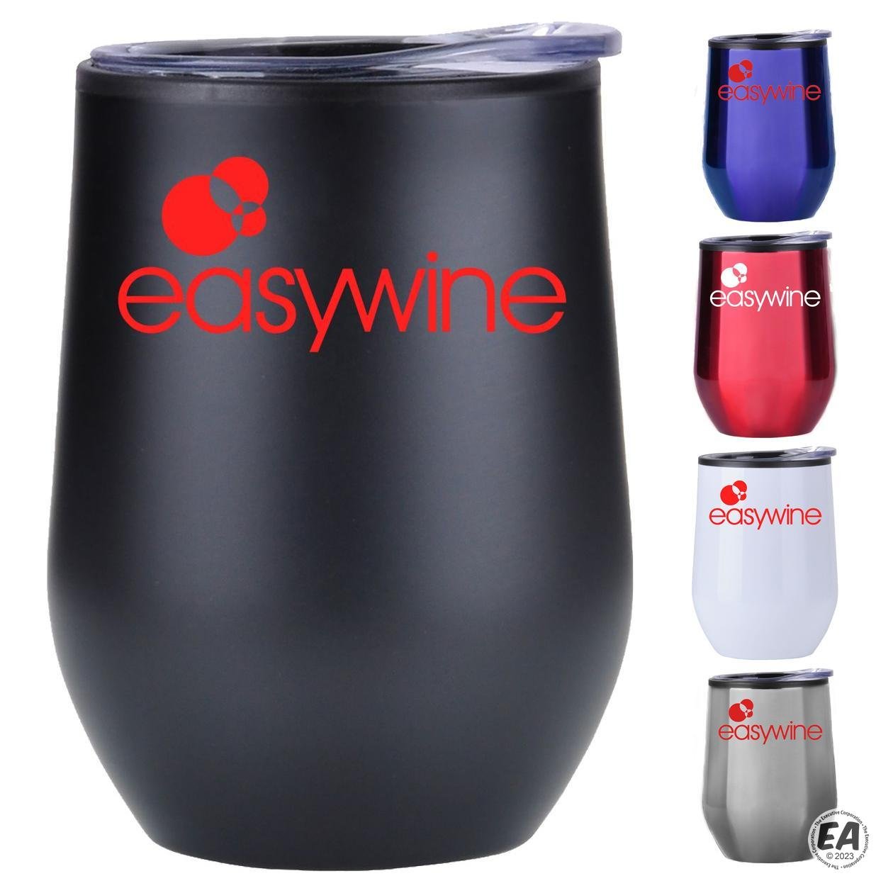 12 oz Stainless Wine Tumbler with Plastic Liner