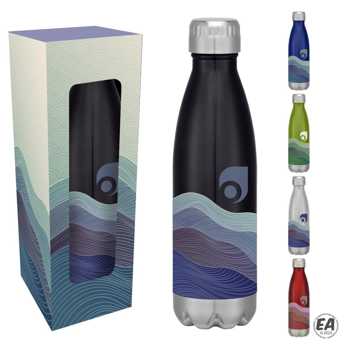 16 oz. Full Color Wrap Swiggy Stainless Steel Bottle with Custom Window Box