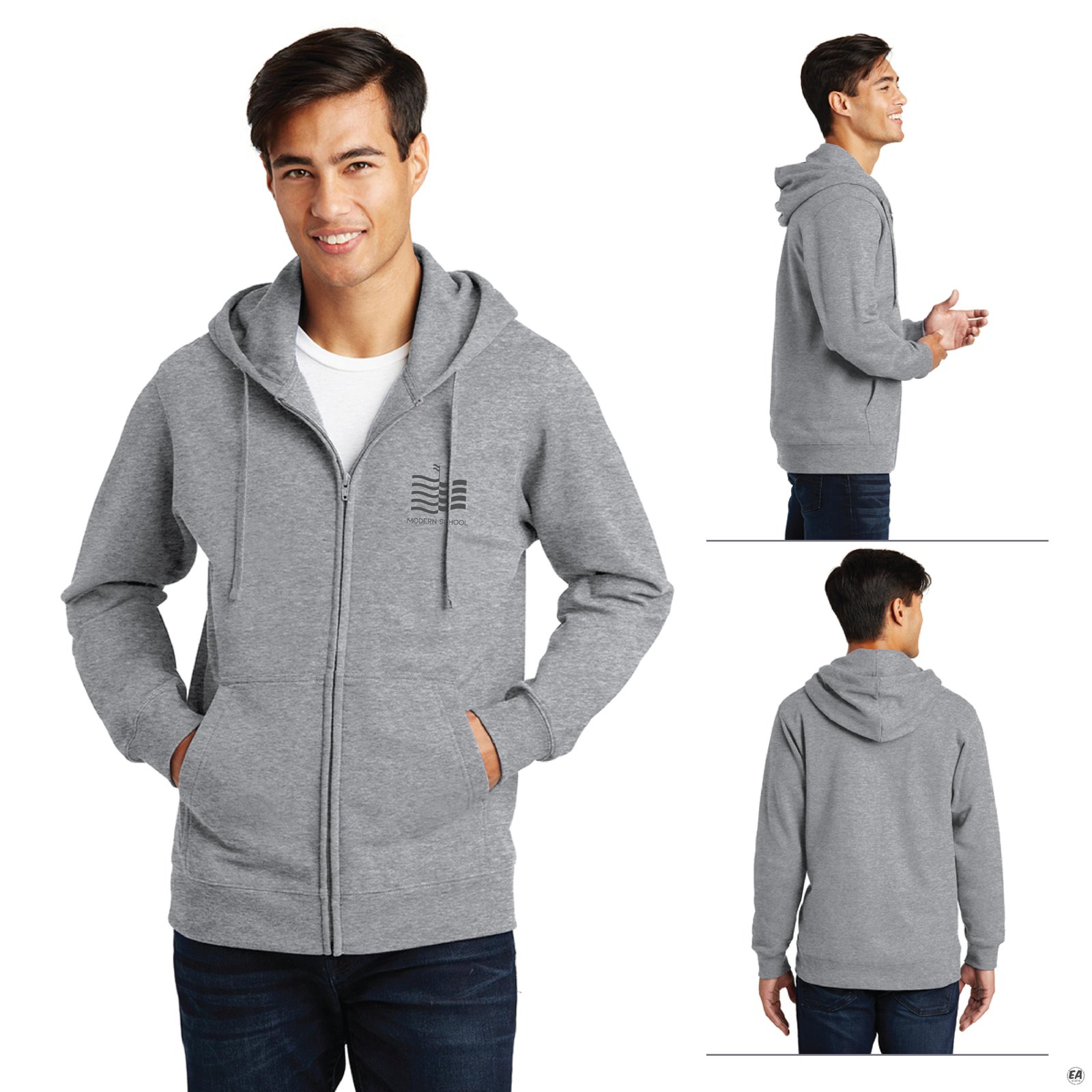 Port and Company PC850ZH Fan Favorite Fleece Full-Zip Hooded Sweatshirt