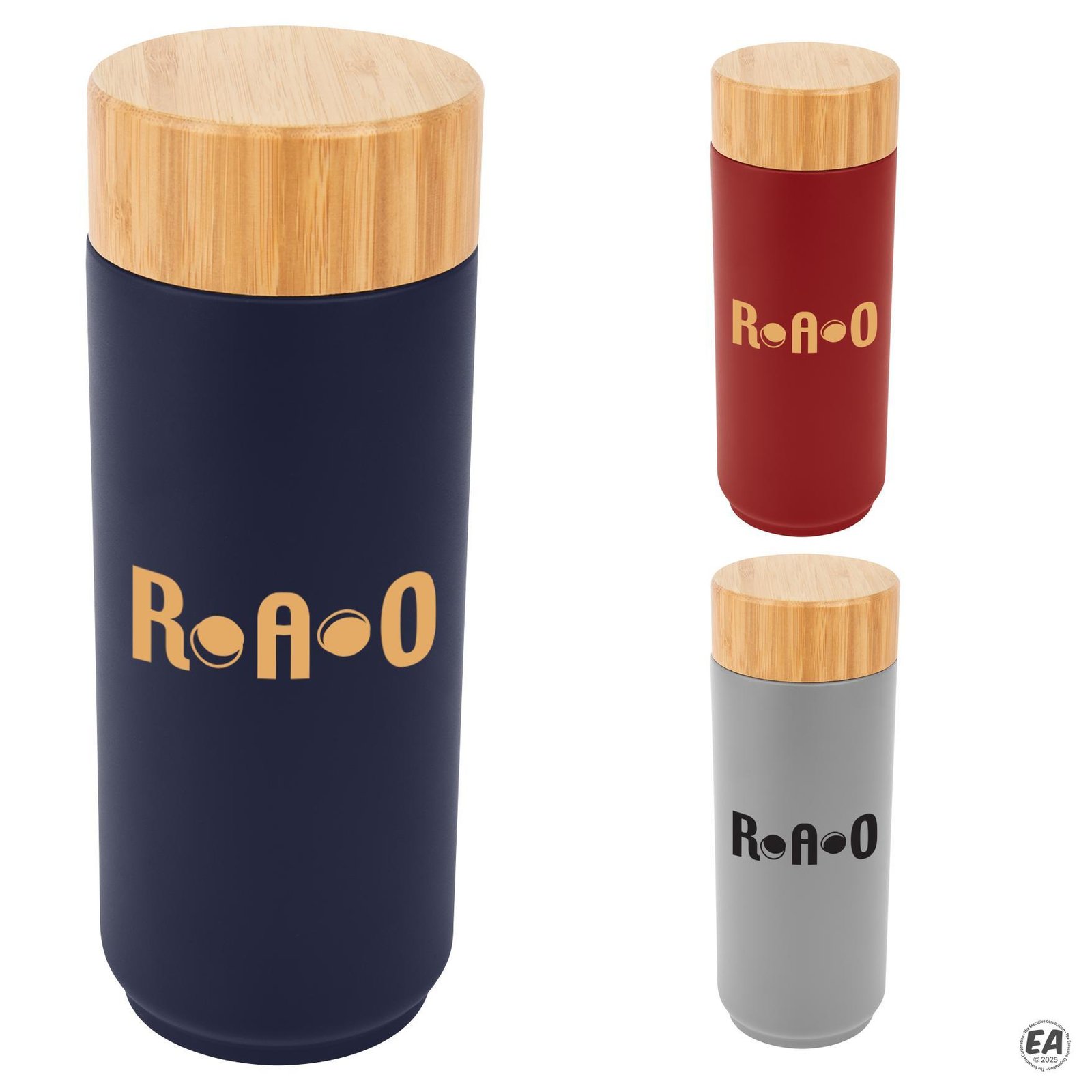 16 oz. Stainless Steel Lexington Bottle with Bamboo Lid
