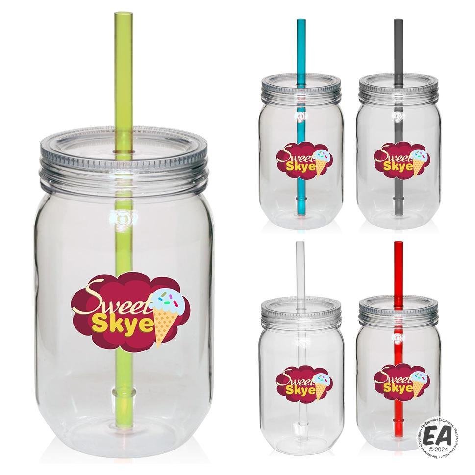 24 oz. Single Wall Mason Jar