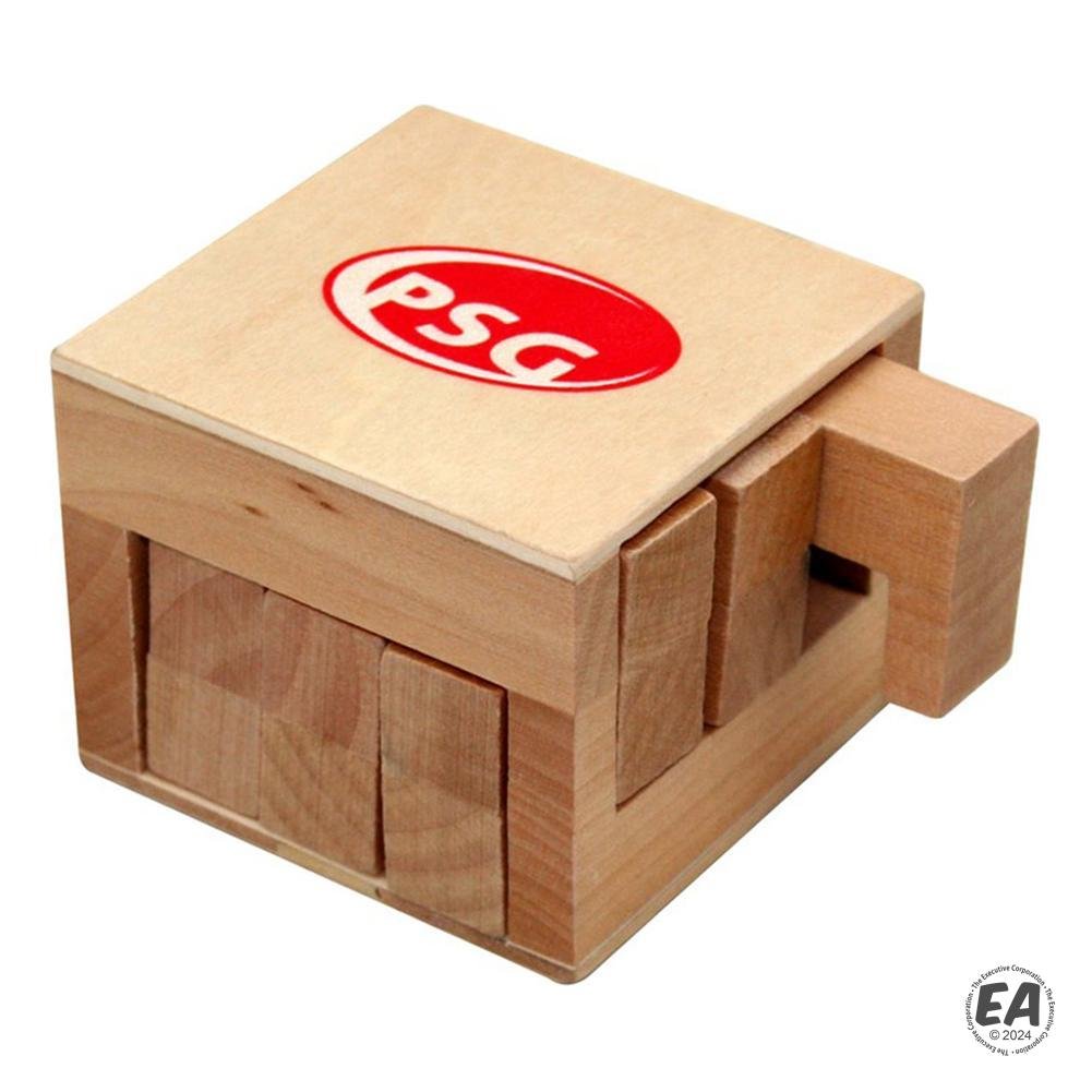 Wooden Sliding Cube Puzzle