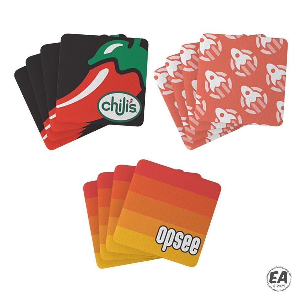 Kings Recycled Dye-Sublimated Felt Coasters (Set of 4)