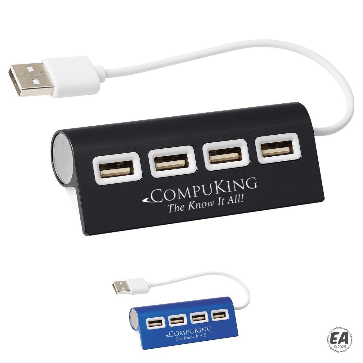 4-Port Aluminum Wave USB Hub