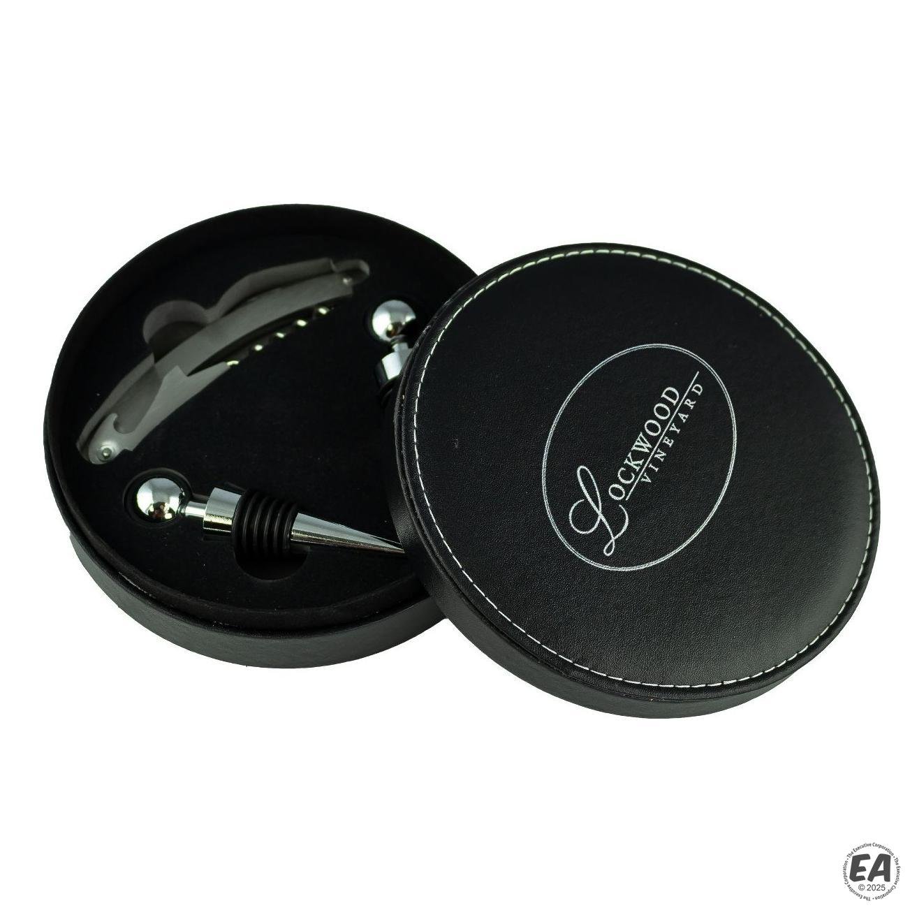 Vino Vinyl Leather Wine Opener Set