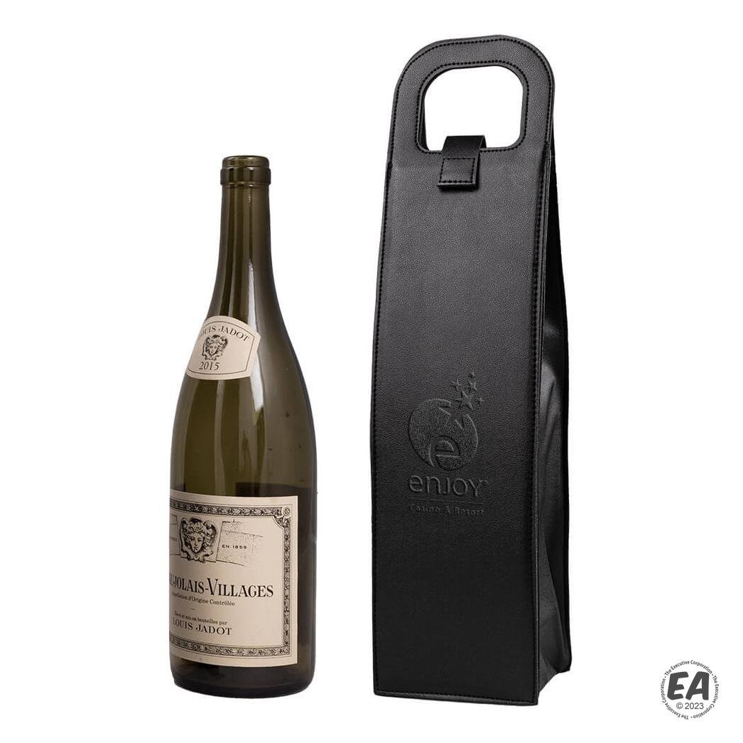 Vegan Leather Wine Bottle Tote