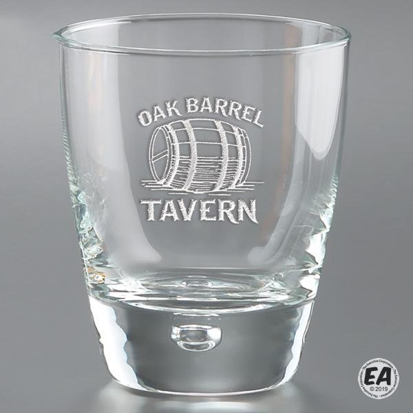 8.75 oz. Luna "On The Rocks" Glass with Deep Etching